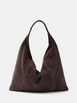 Hush Brown Suede Hobo Tote Bag
