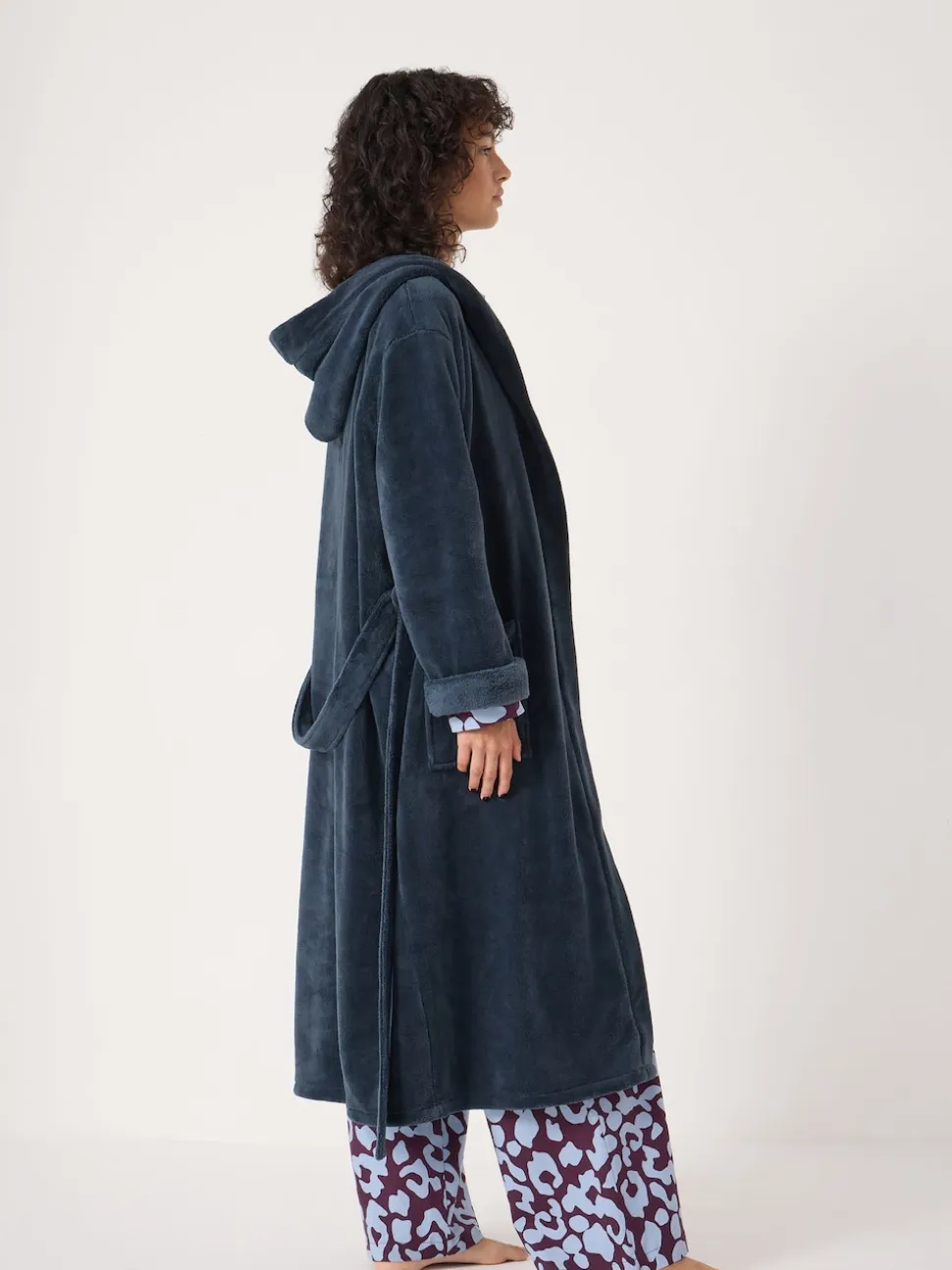 Hush Green Fluffy Hooded Dressing Gown