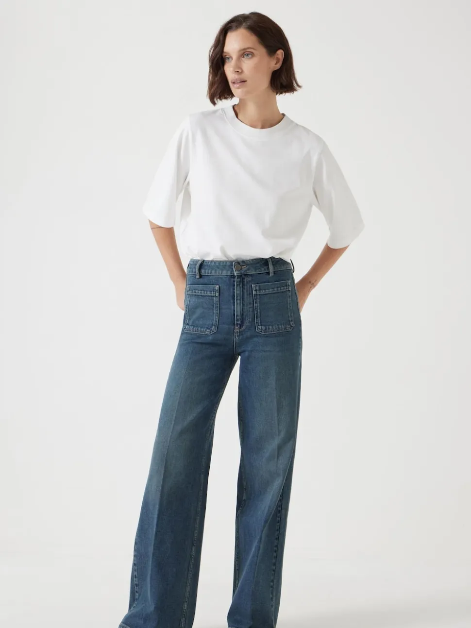 Hush Green Rowan Flared Jeans