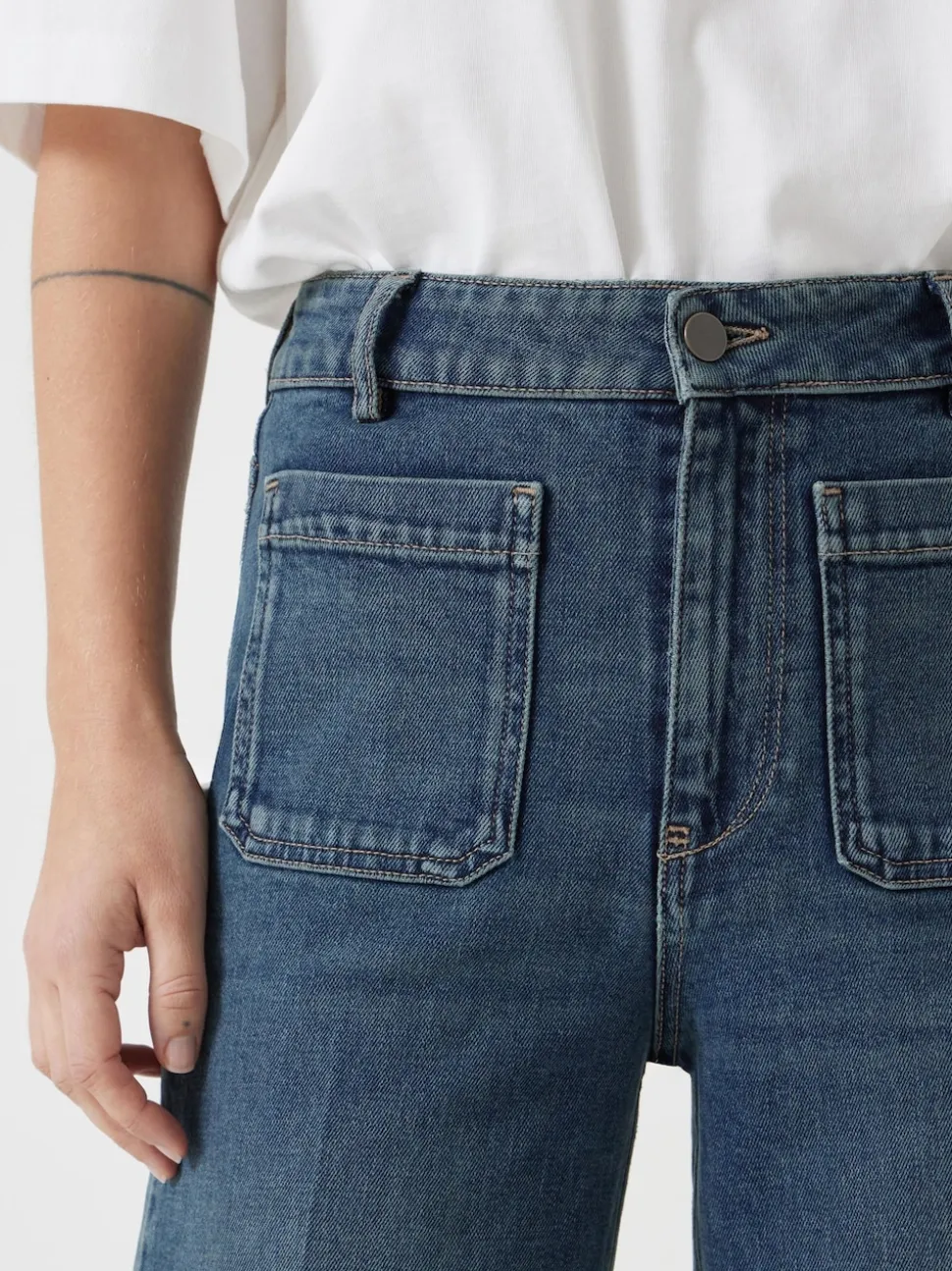 Hush Green Rowan Flared Jeans