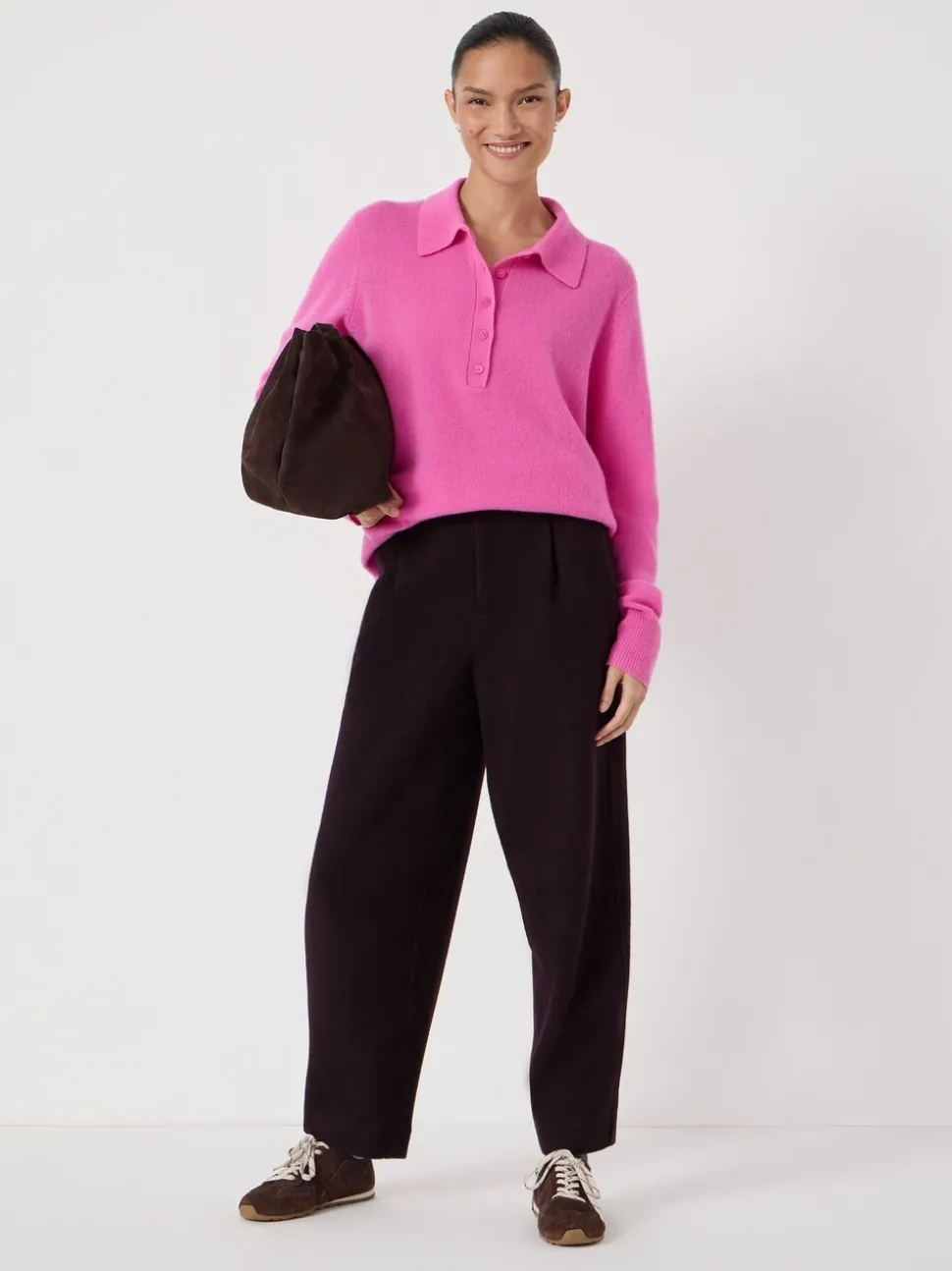Hush Pink Clove Polo Cashmere Jumper