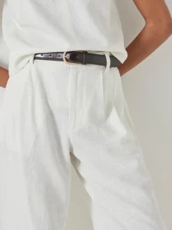 Hush White Linen Blend Lya Bermuda Shorts