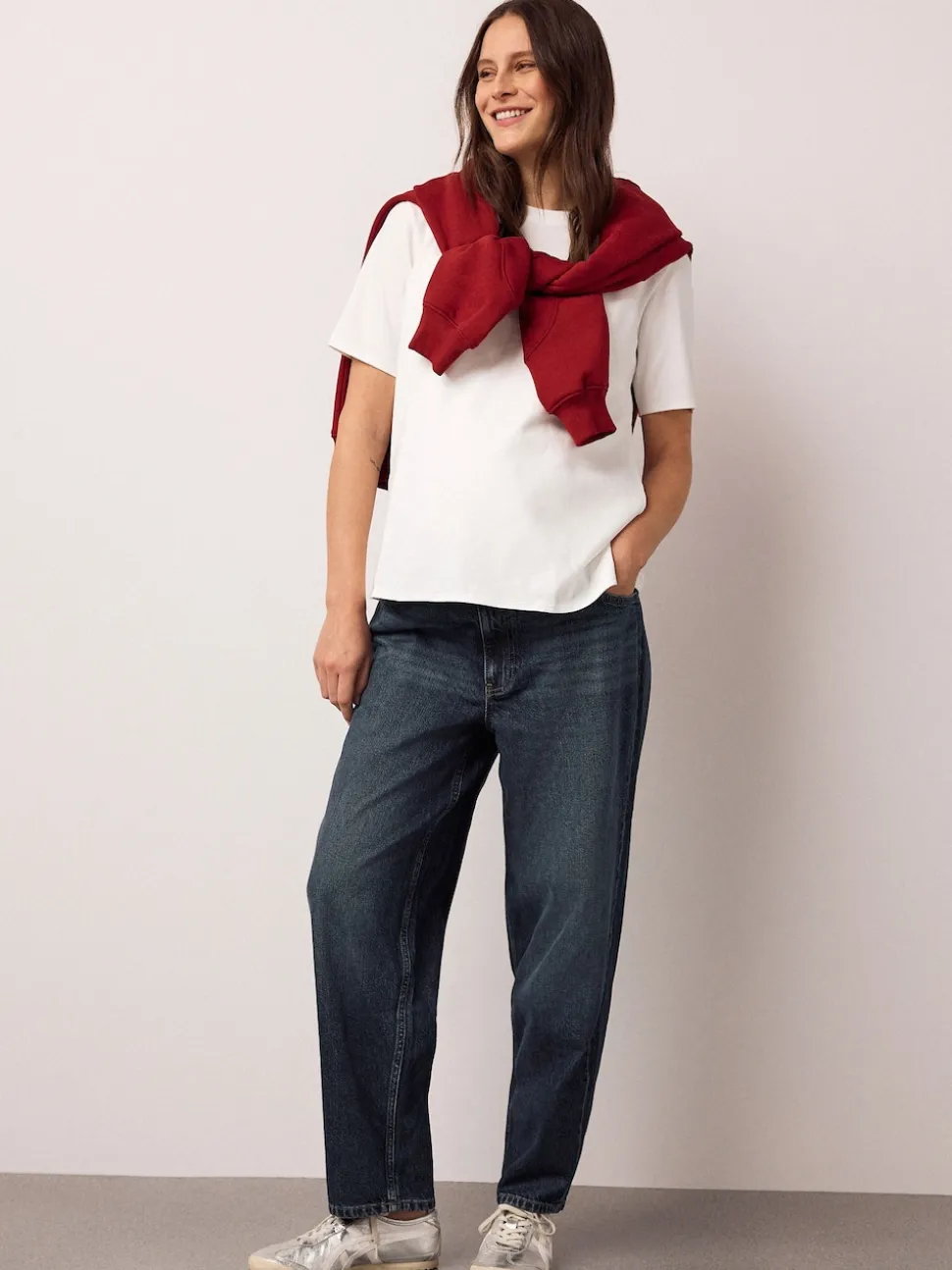 Indigo Maternity Barrel Denim Jeans