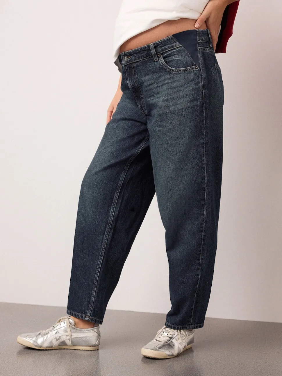 Indigo Maternity Barrel Denim Jeans