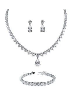 Ivory & Co Silver Tone Imperial Jewellery Set