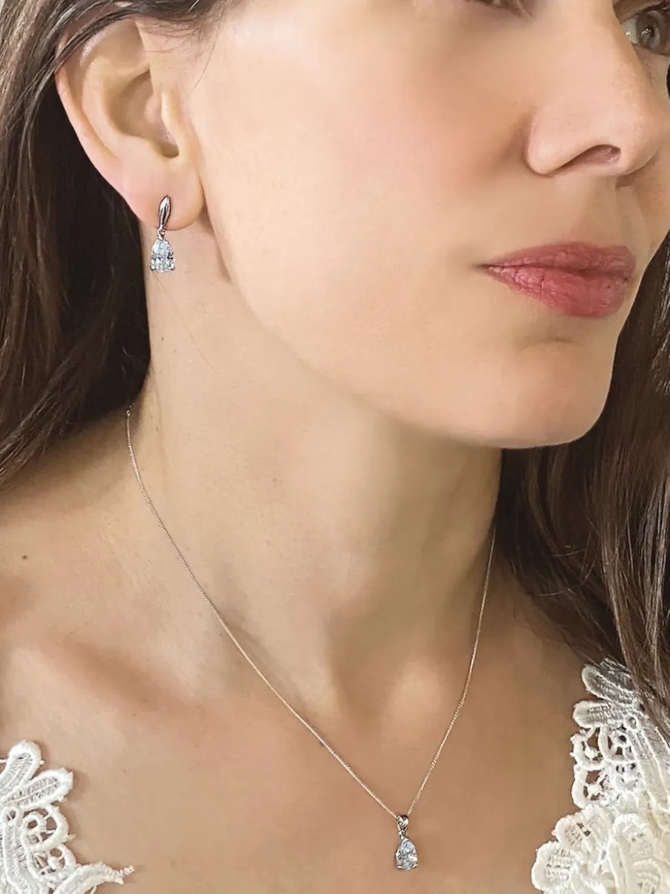 Ivory & Co Silver Tone Vanderbilt Jewellery Set