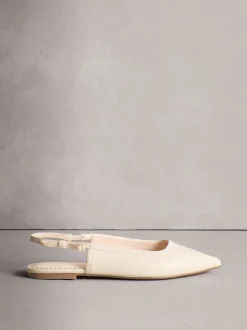 Ivory Forever Comfort® Point Toe Bow Back Slingback Flats