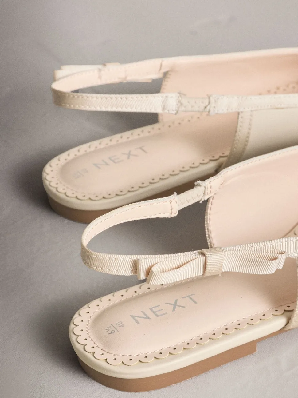 Ivory Forever Comfort® Point Toe Bow Back Slingback Flats