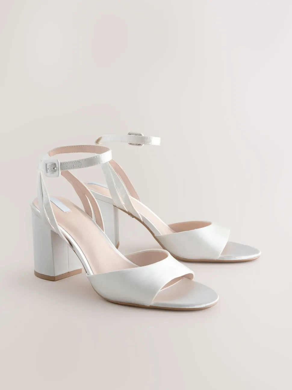 Ivory Forever Comfort® Wedding Round Toe Block Heel Bridal Sandals