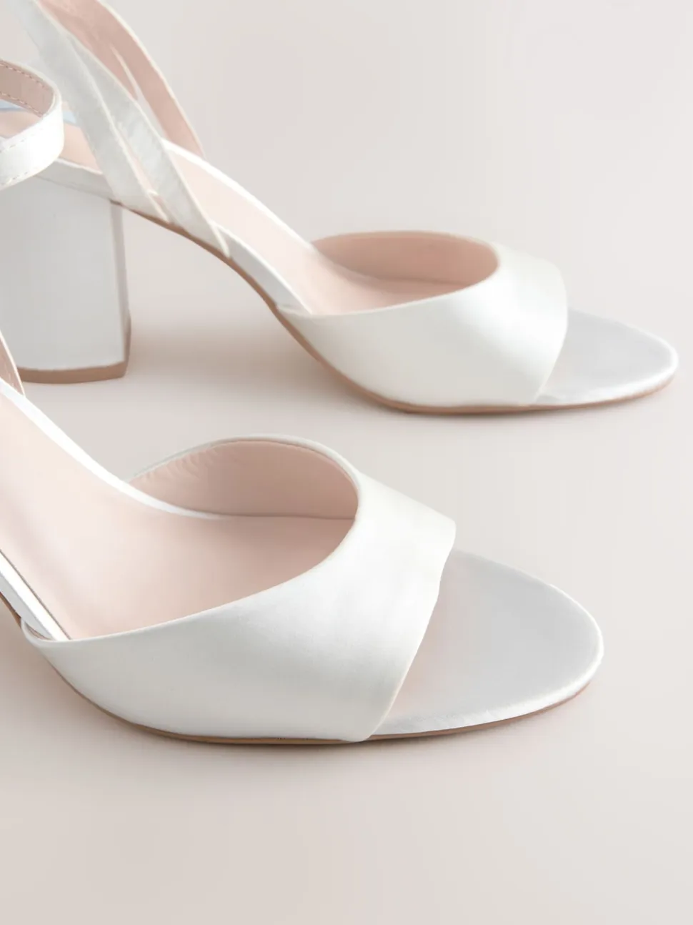 Ivory Forever Comfort® Wedding Round Toe Block Heel Bridal Sandals