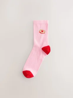 Jammy Heart Ankle Socks 4 Pack
