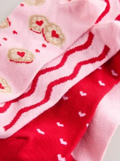 Jammy Heart Ankle Socks 4 Pack