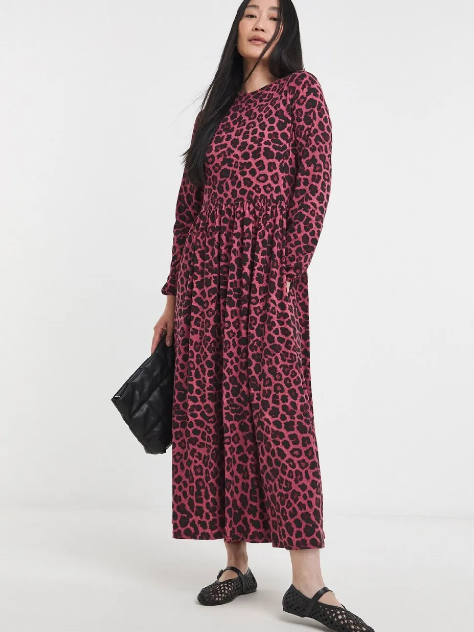 JD Williams Animal Supersoft Jersey Midi Smock Dress