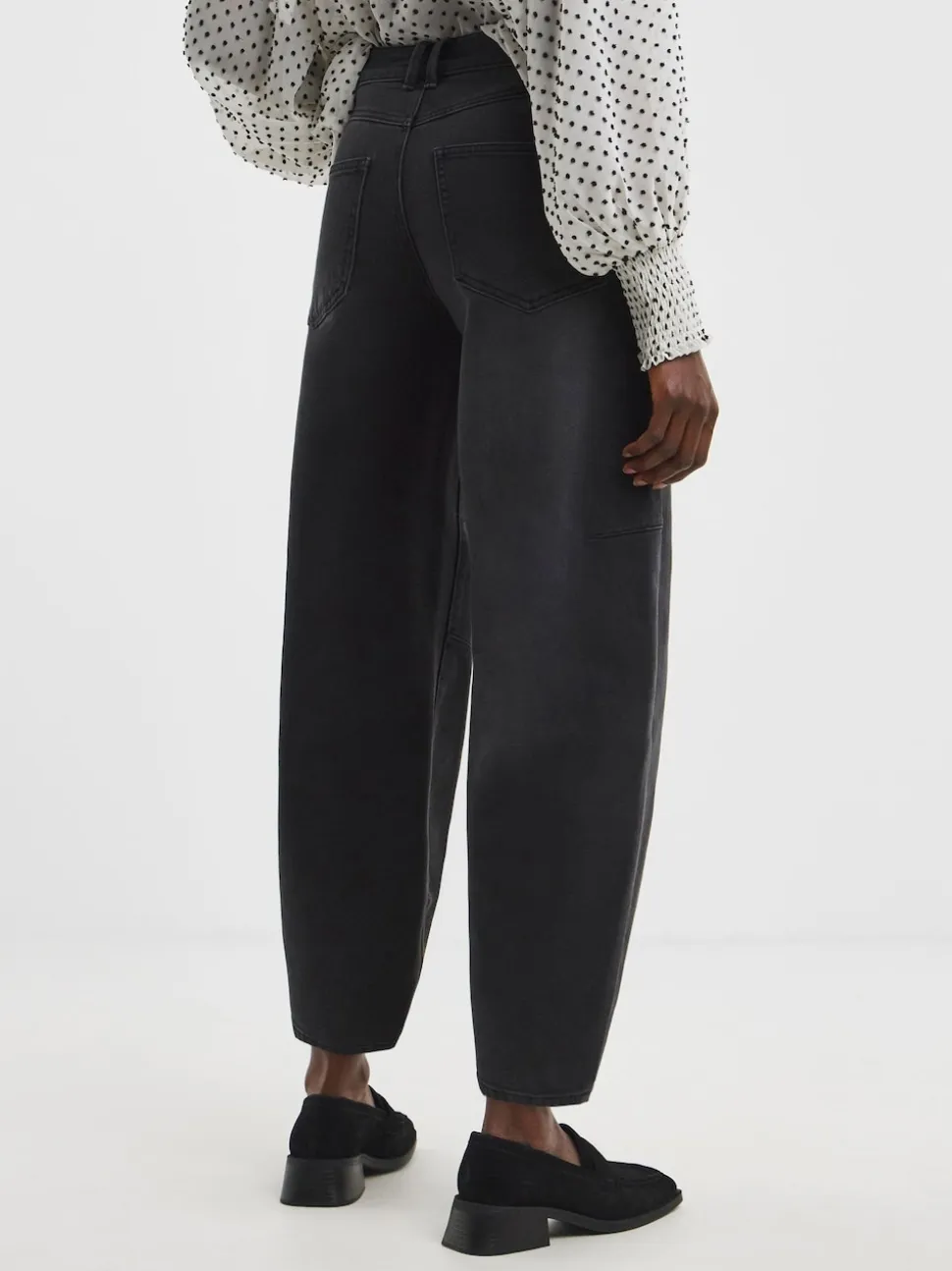 JD Williams Black Authentic Barrel Leg Jeans