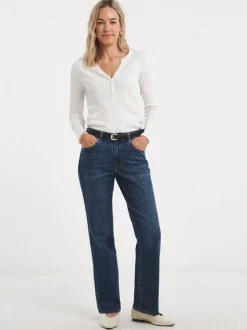 JD Williams Blue Authentic Relaxed Straight Leg Jeans