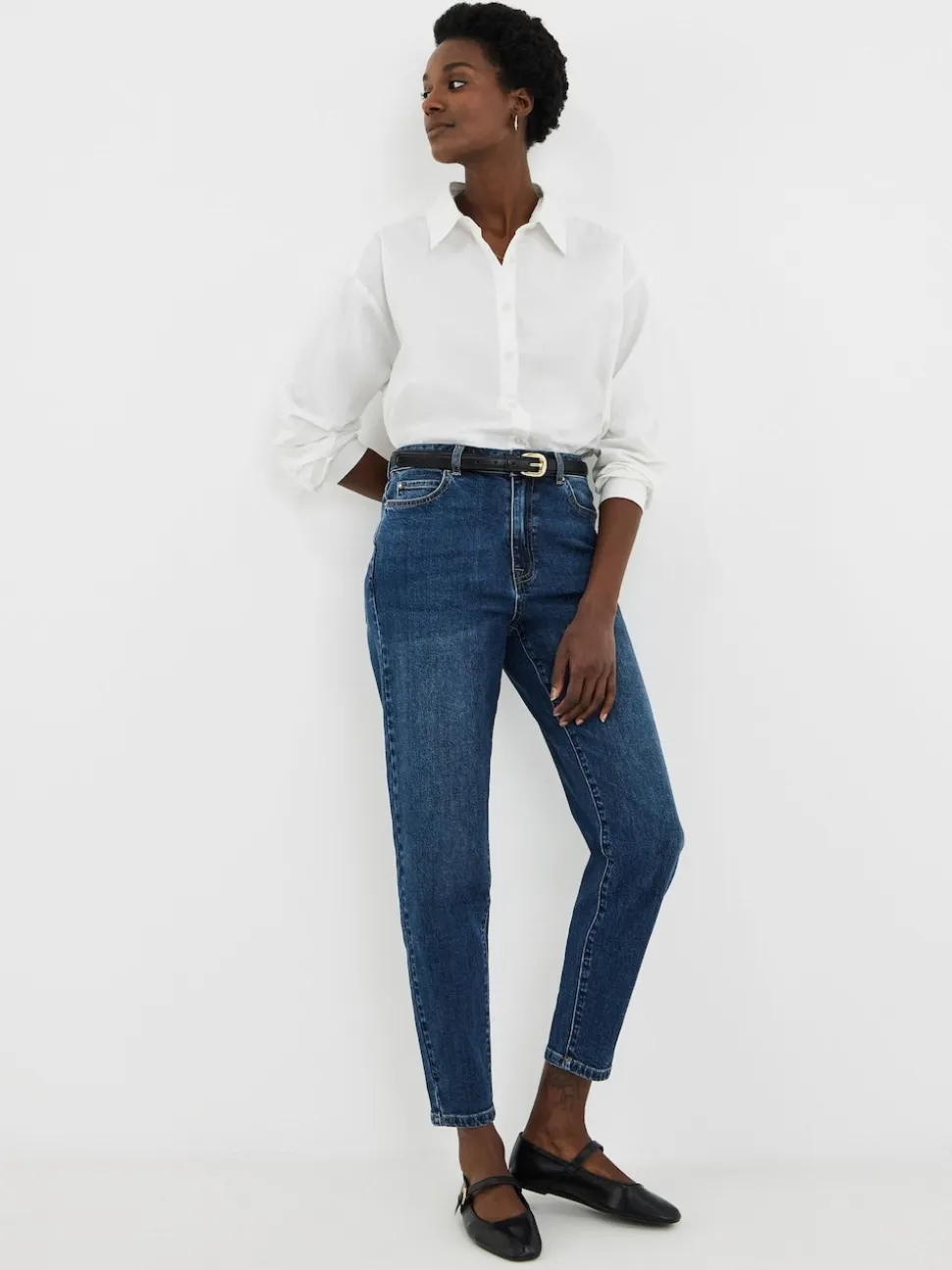 JD Williams Blue Authentic Mom Jeans