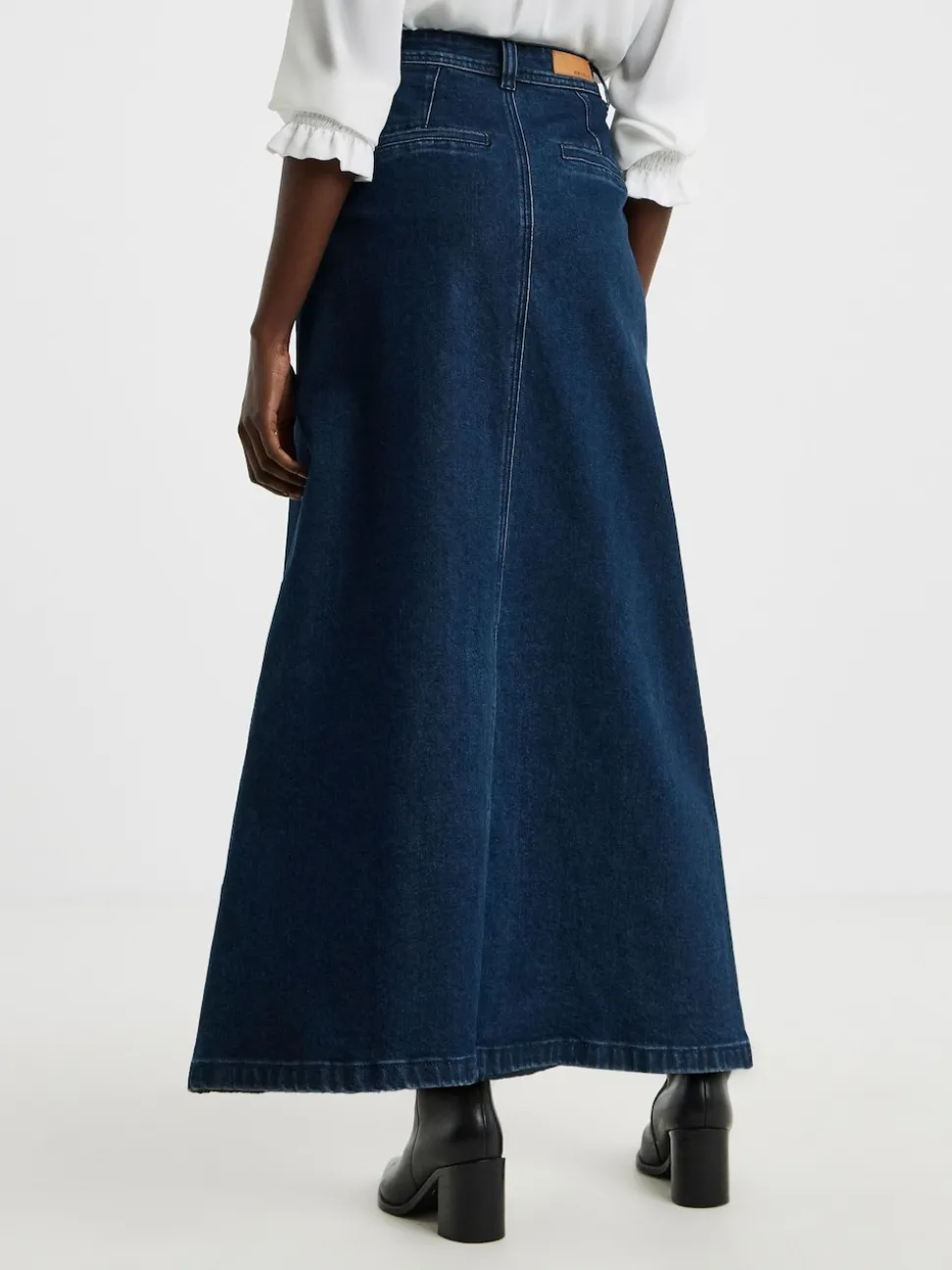 JD Williams Blue Pocket Front Denim Midi Skirt