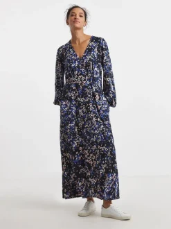JD Williams Blue Supersoft Jersey V-Neck Maxi Tea Dress