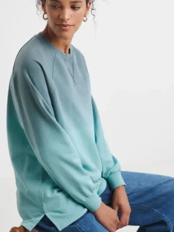 JD Williams Cannon Blue Classic Longline Crew Neck Sweatshirt
