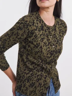 JD Williams Green Crew Neck Cardigan