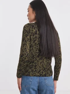 JD Williams Green Crew Neck Cardigan