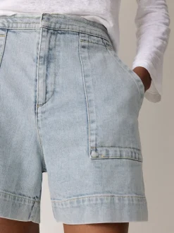 Jigsaw Blue Denim Patch Pocket Shorts