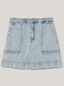 Jigsaw Blue Denim Patch Pocket Shorts