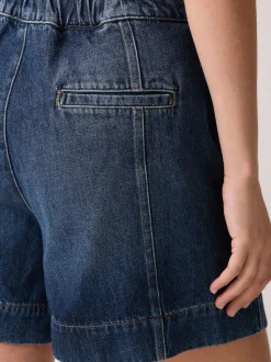 Jigsaw Blue Finton Denim Seam Detail Shorts