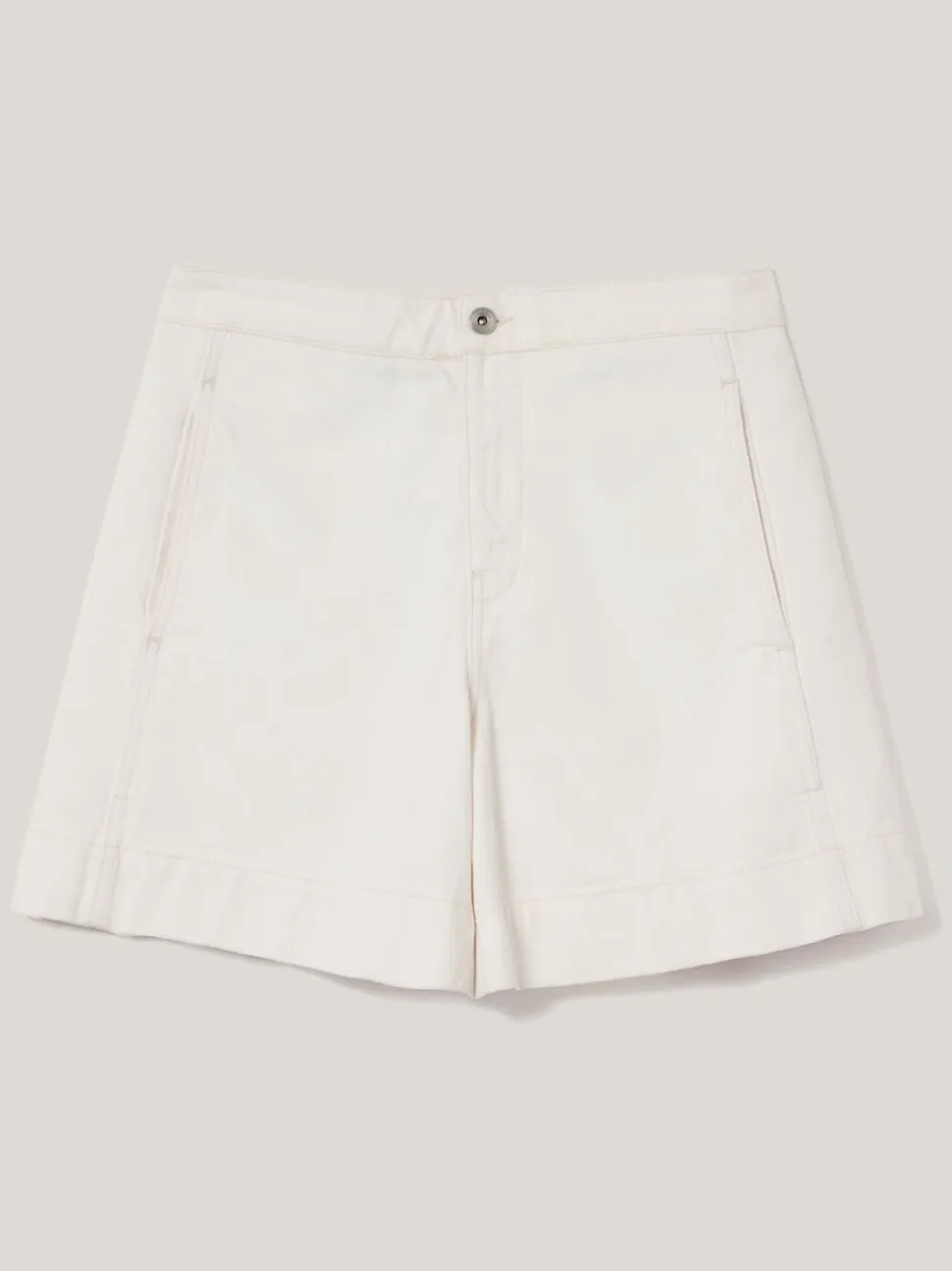 Jigsaw Cream Finton Denim Seam Detail Shorts