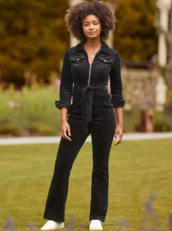 Joe Browns Black Petite Stretch Fit Darcy Cord Jumpsuit