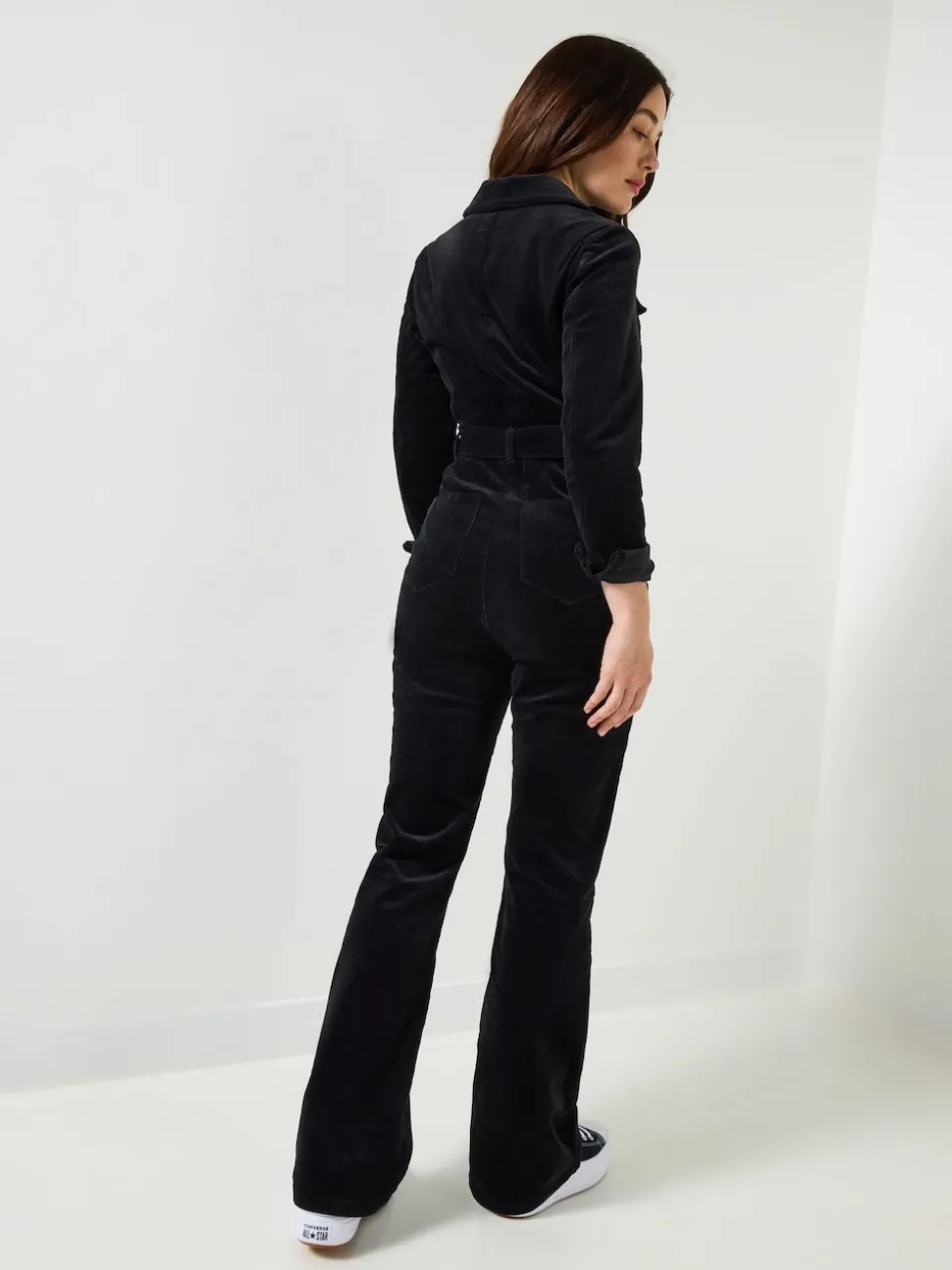 Joe Browns Black Petite Stretch Fit Darcy Cord Jumpsuit