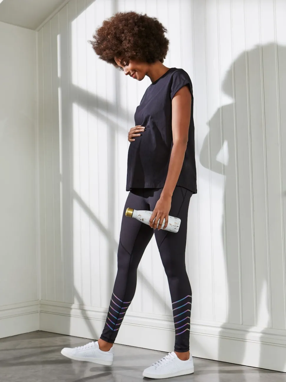 JoJo Maman Bébé Black Boyfriend Maternity Cotton T-Shirt