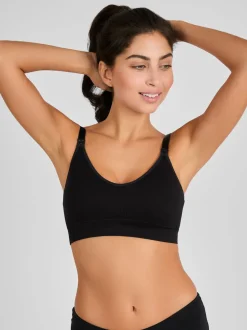 JoJo Maman Bébé Black Emma Jane Padded Seamless Maternity & Nursing Bra