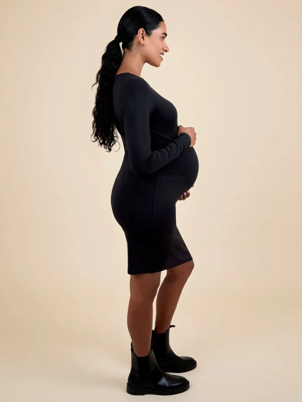 JoJo Maman Bébé Black Maternity Bodycon Mini Dress