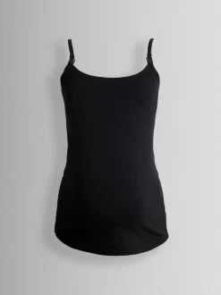 JoJo Maman Bébé Black 2-Pack Maternity & Nursing Vest Tops