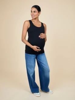 JoJo Maman Bébé Black 2-Pack Maternity Vests