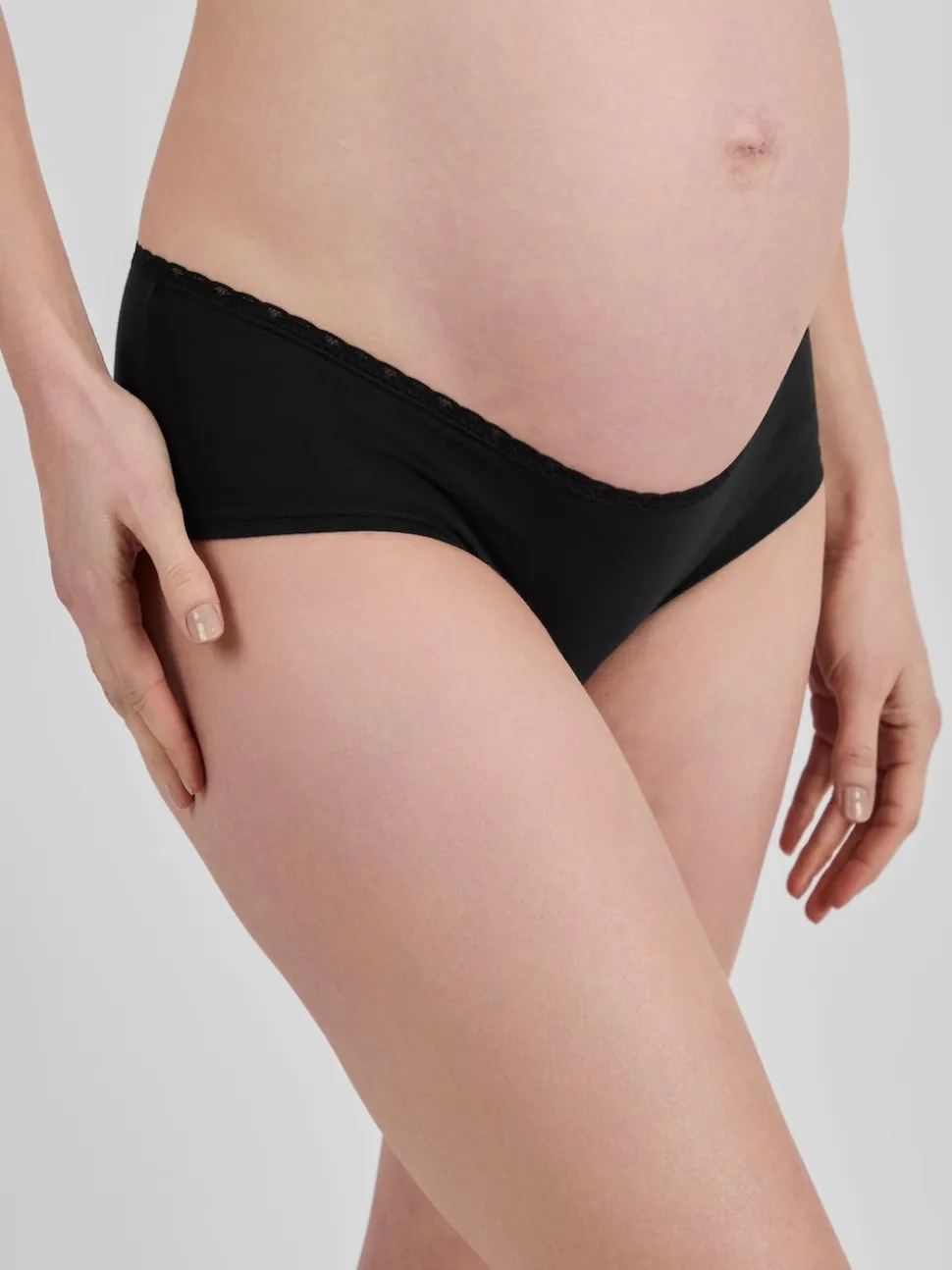 JoJo Maman Bébé Black 3-Pack Lace Trim Maternity Shorts