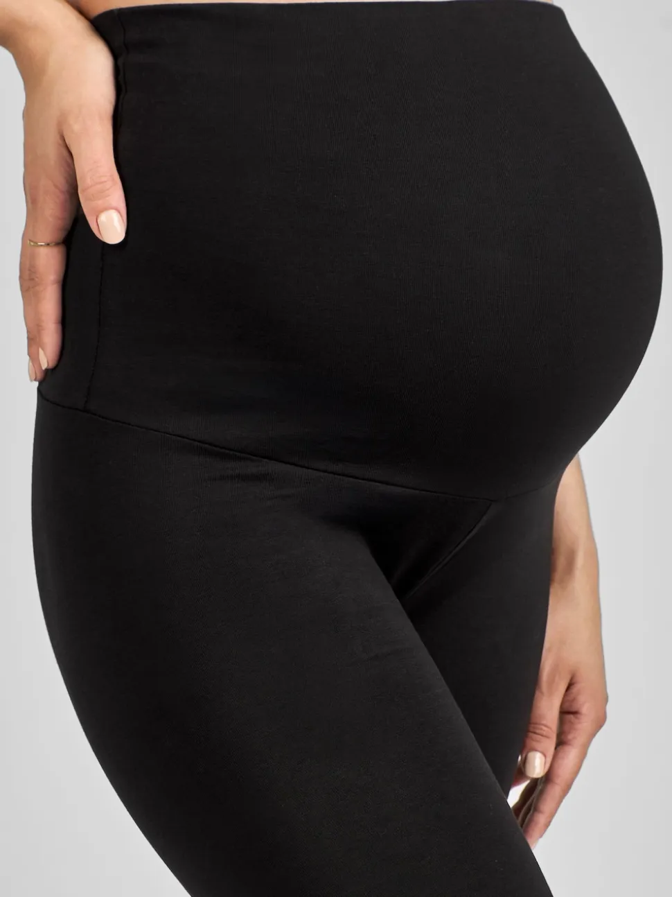 JoJo Maman Bébé Black 2-Pack Cotton Rich Maternity Leggings