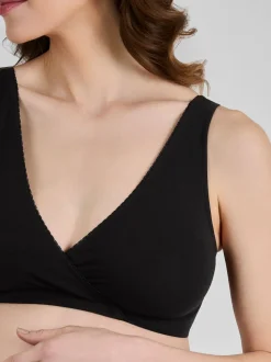 JoJo Maman Bébé Black 2-Pack Maternity & Nursing Sleep Bras