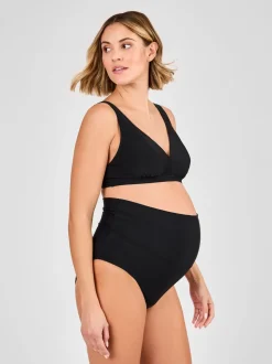 JoJo Maman Bébé Black Sleeveless V Neck Maternity Bikini 2-Piece Set