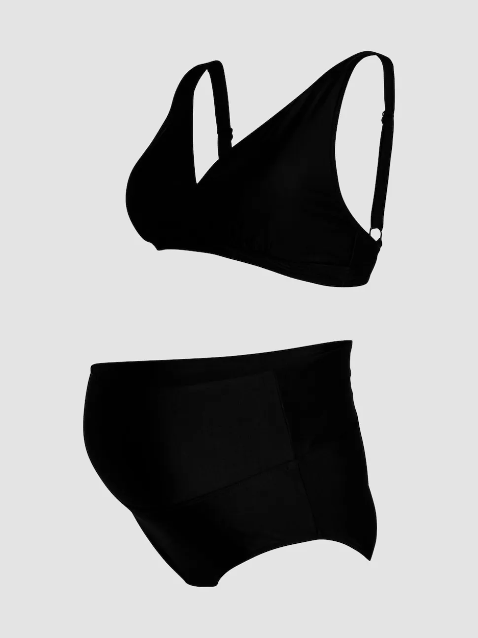 JoJo Maman Bébé Black Sleeveless V Neck Maternity Bikini 2-Piece Set