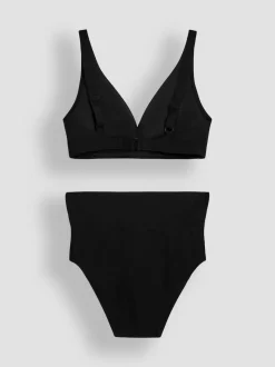JoJo Maman Bébé Black Sleeveless V Neck Maternity Bikini 2-Piece Set