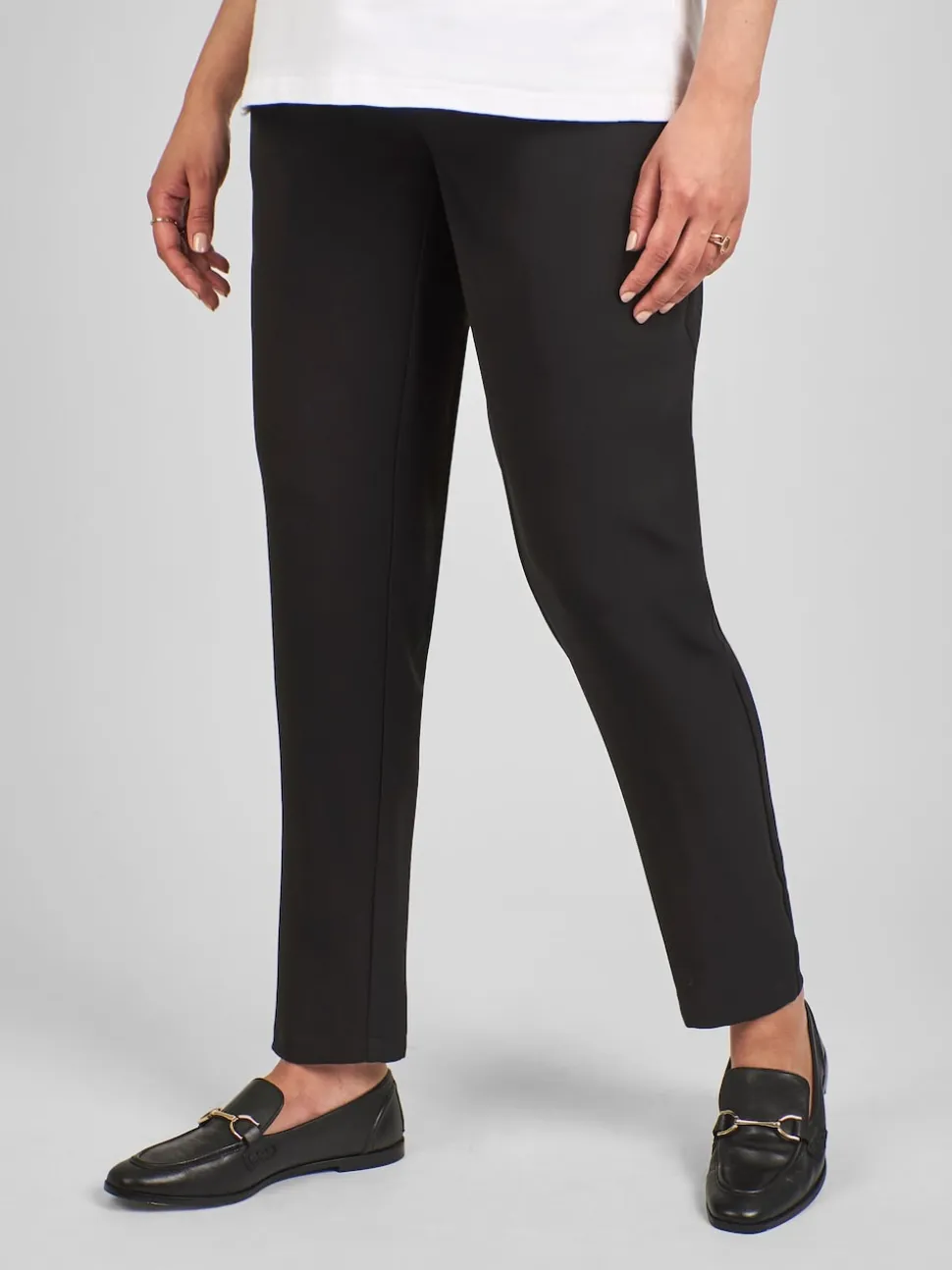 JoJo Maman Bébé Black Tapered Maternity Trousers