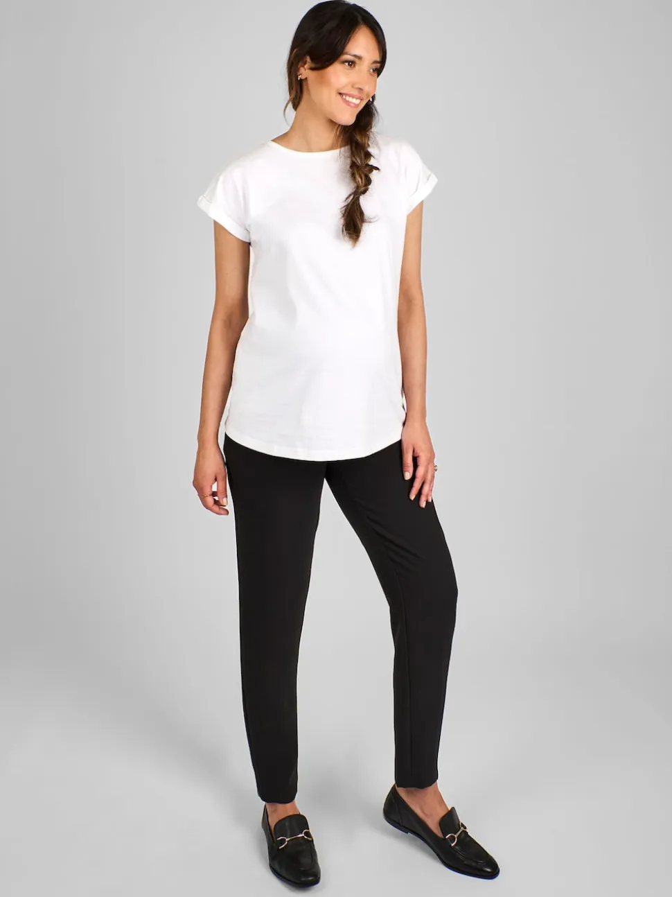 JoJo Maman Bébé Black Tapered Maternity Trousers