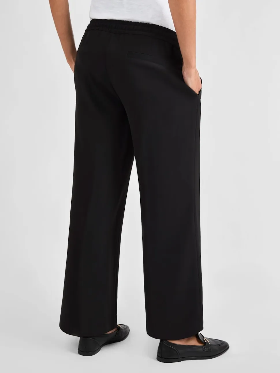 JoJo Maman Bébé Black Wide Leg Maternity Trousers