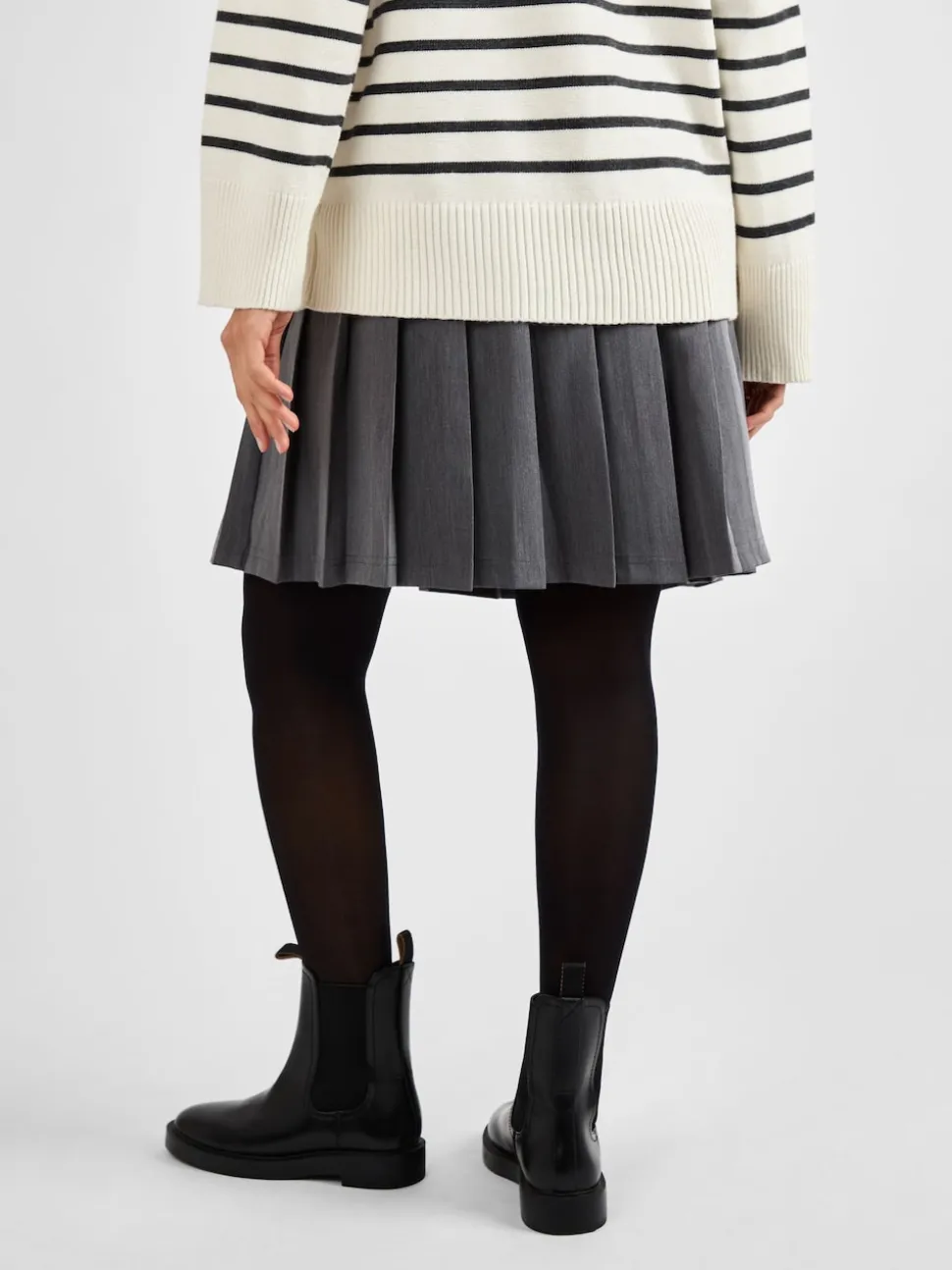 JoJo Maman Bébé Grey Maternity Pleated Mini Skirt