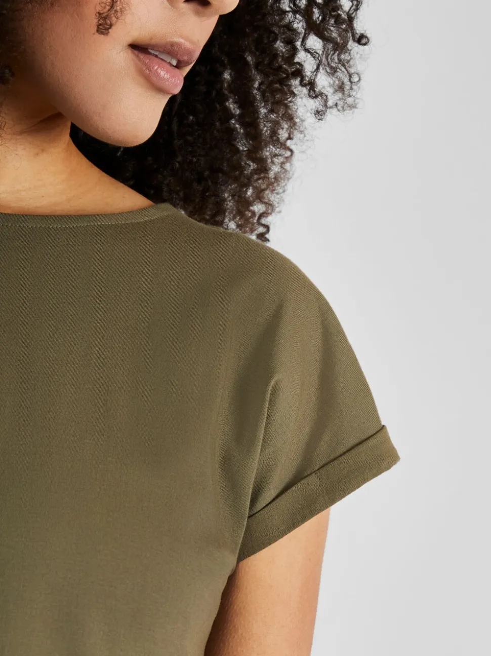 JoJo Maman Bébé Khaki Green Boyfriend Maternity Cotton T-Shirt