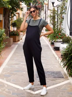 JoJo Maman Bébé Khaki Green Boyfriend Maternity Cotton T-Shirt
