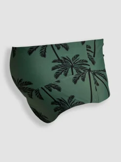 JoJo Maman Bébé Khaki Maternity Palm Print Tankini Set