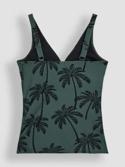 JoJo Maman Bébé Khaki Maternity Palm Print Tankini Set